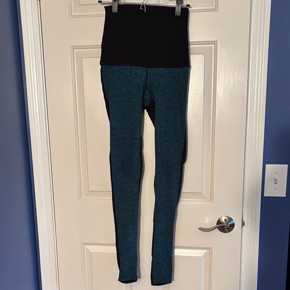 Teal and Black Pure Barre x Splits59 High-Waisted Leggings